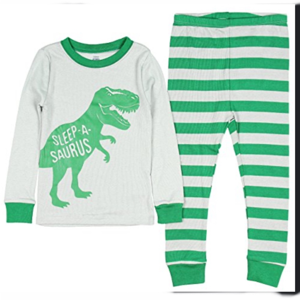 Boys👦🏻Pajamas 100% Cotton Sleep-As-Saurus🦖Pjs Toddler 2 Piece Sleepwear Sz 5T
